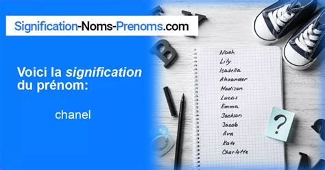 signification du prénom chanel|chanel origin.